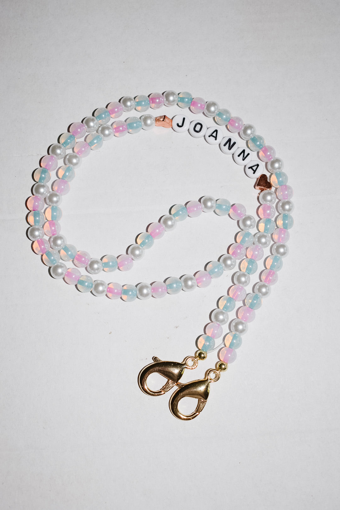 Personalized Mask Chains- blue & pink