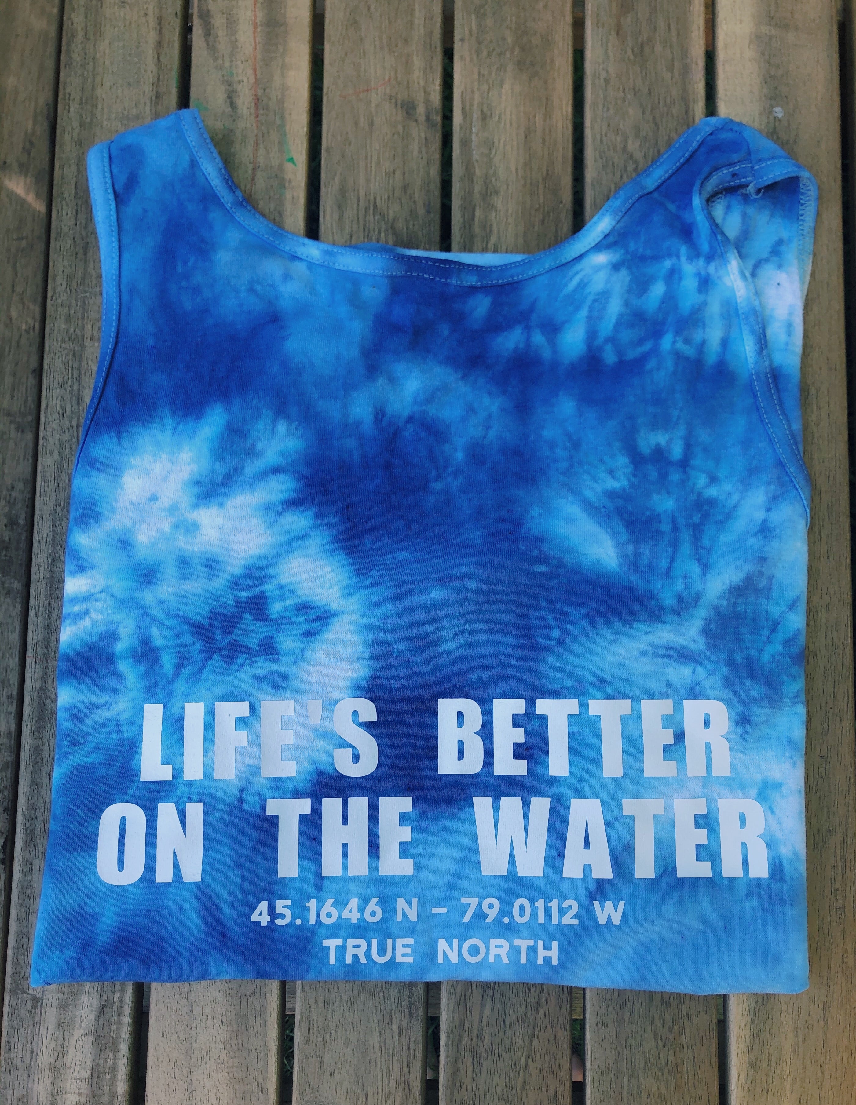 Life’s Better on the Water-Tie dye tank